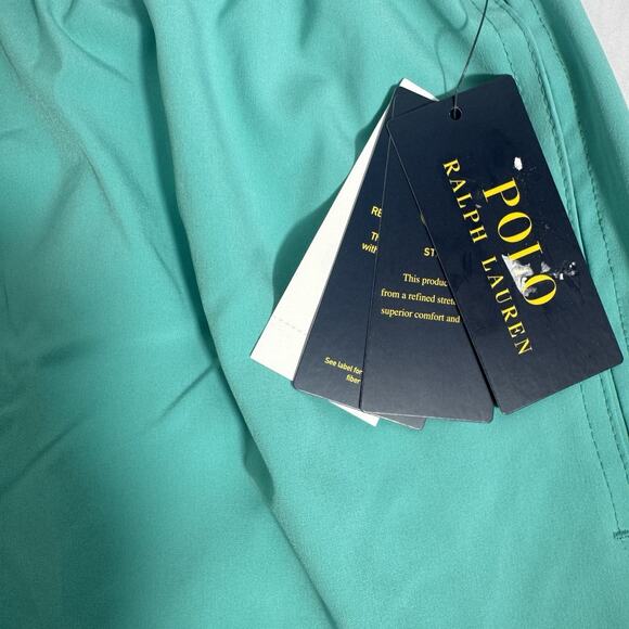 Polo Ralph Lauren Men's Small Green Solid Polo Swim Trunks - Picture 6 of 9